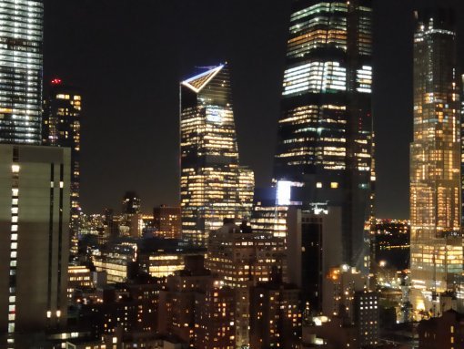 Rascacielos de Nueva York - Vistas por la noche del skyline de la Gran Manzana